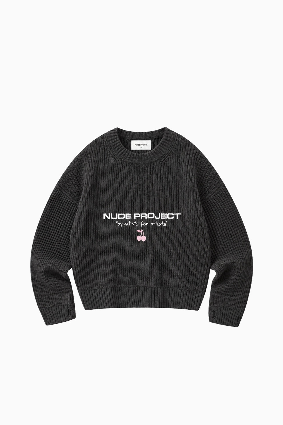 Wavy Knit Sweater Ash