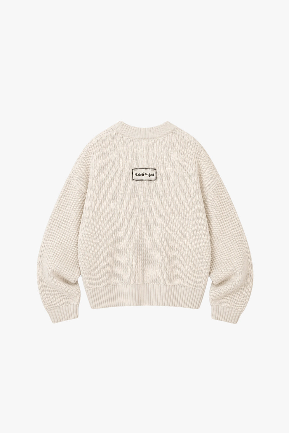 Wavy Knit Sweater Ivory
