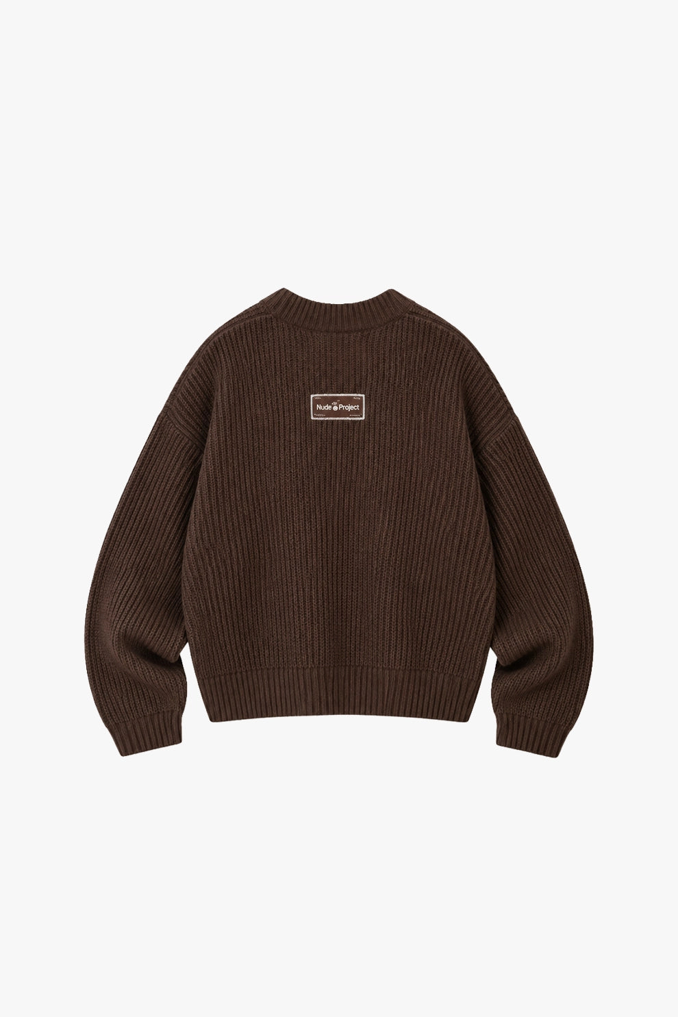 Wavy Knit Sweater Brown