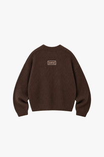 Wavy Knit Sweater Brown