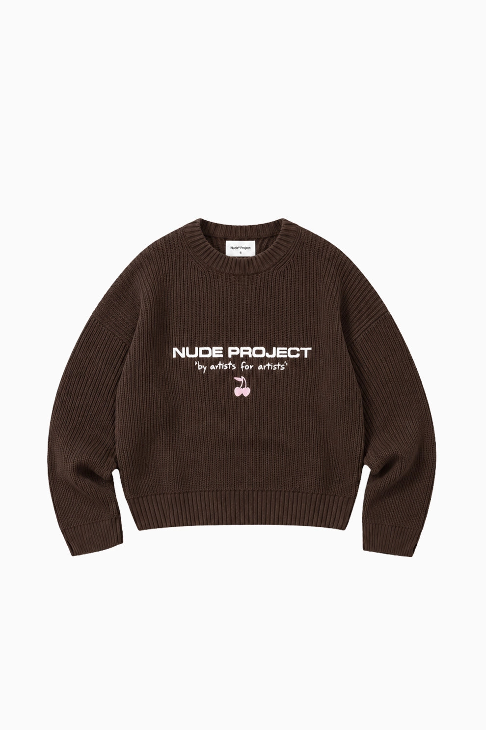 Wavy Knit Sweater Brown