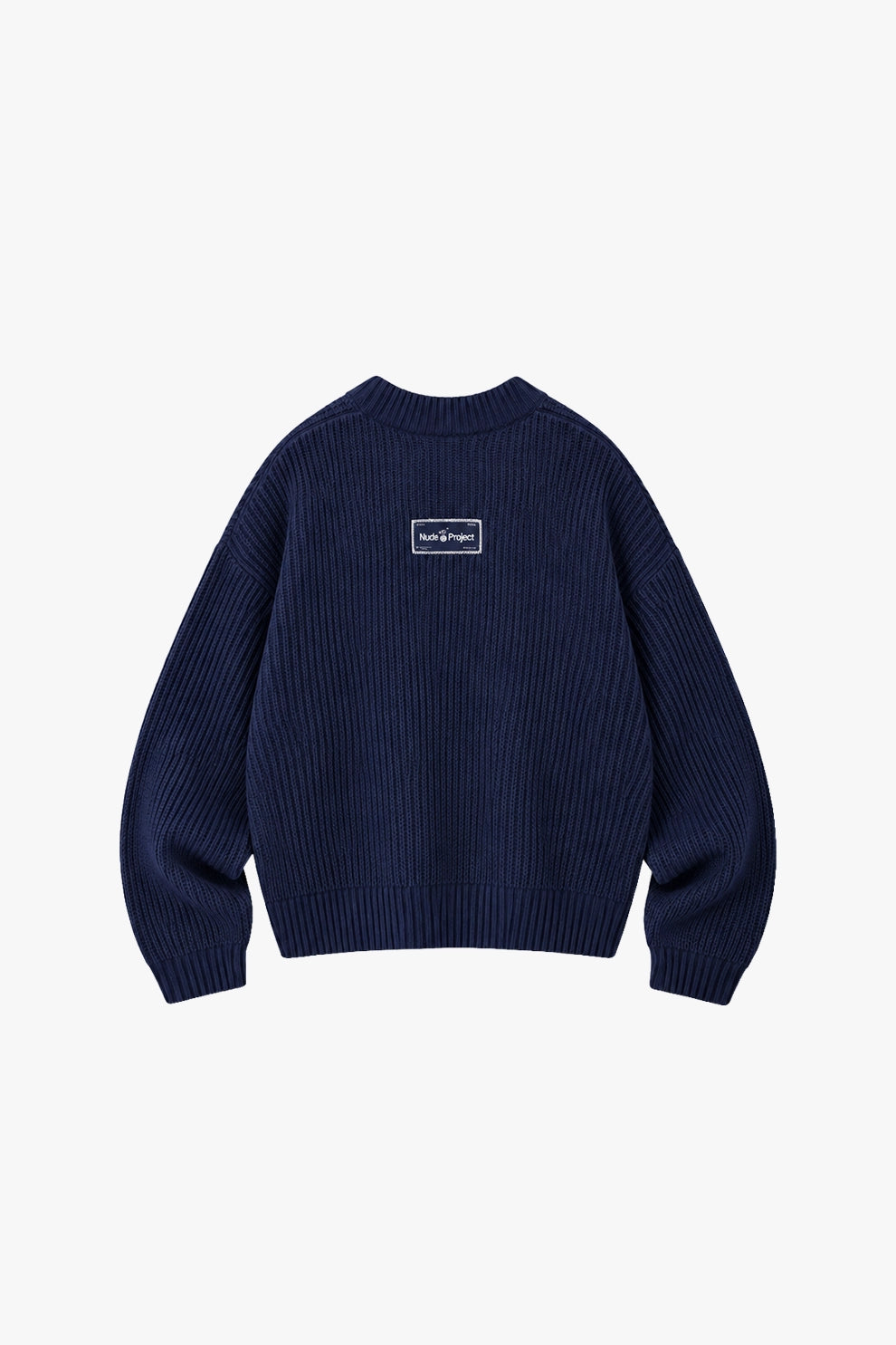 Wavy Knit Sweater Navy