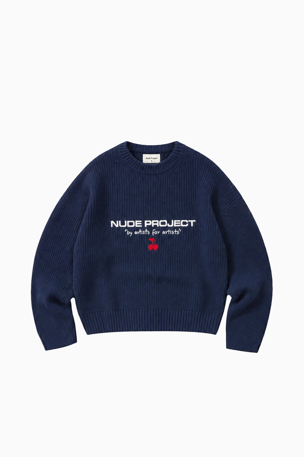 Wavy Knit Sweater Navy