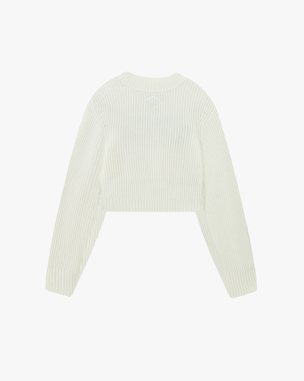 Wifey Knit Cropped Sweater White