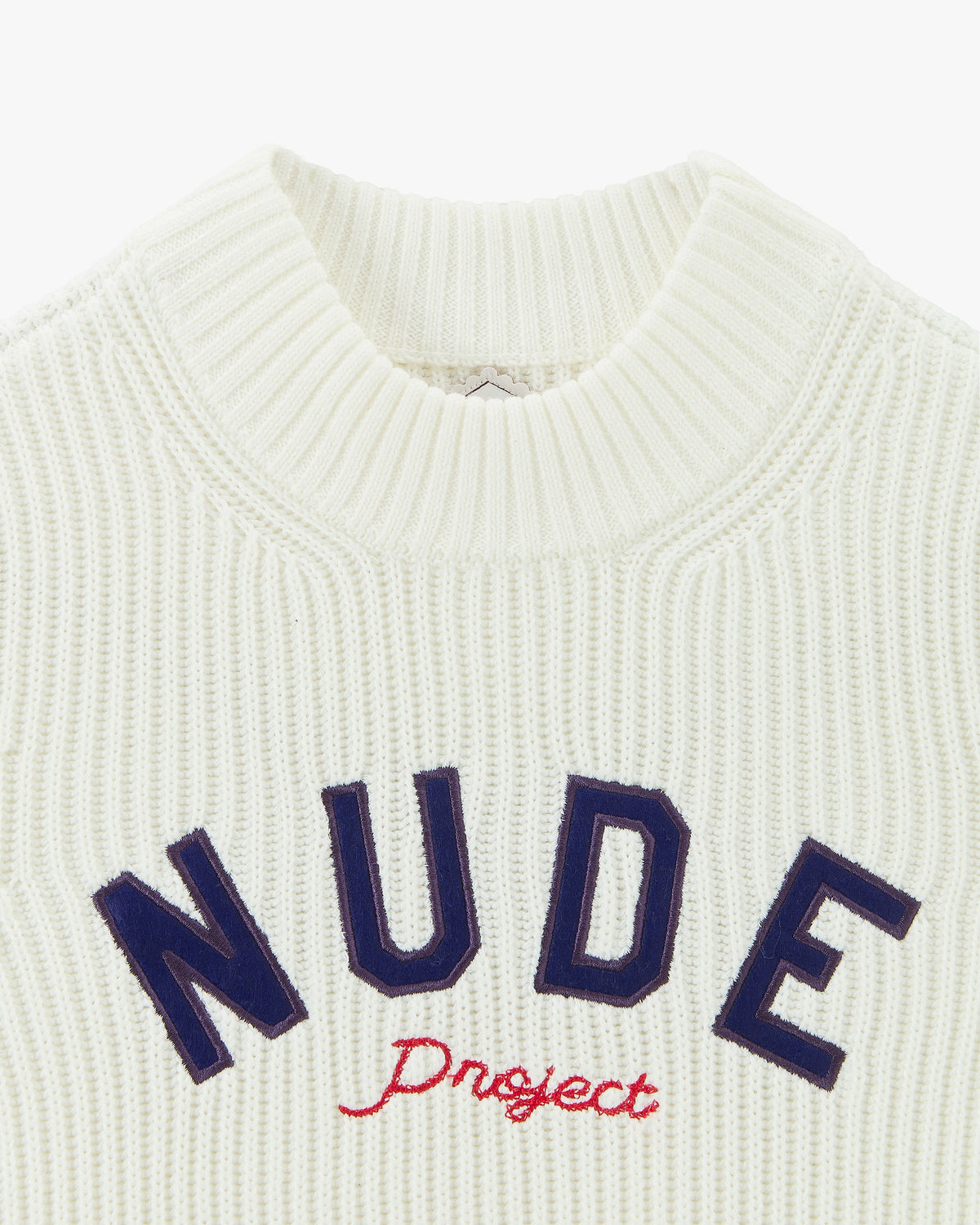 Wifey Knit Cropped Sweater White