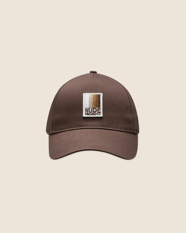WOVEN PATCH HAT BROWN