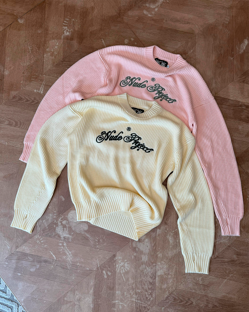 SCRIPT SWEATER OFFWHITE