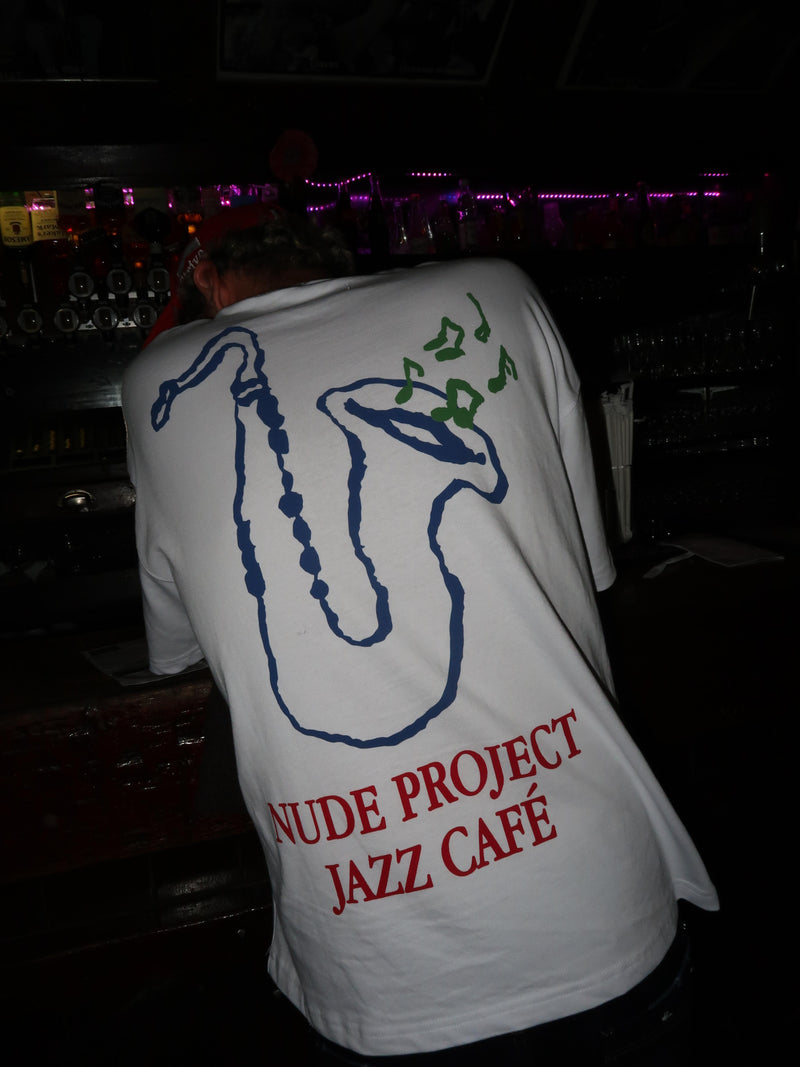 CAMISETA BLANCA JAZZ CAFE