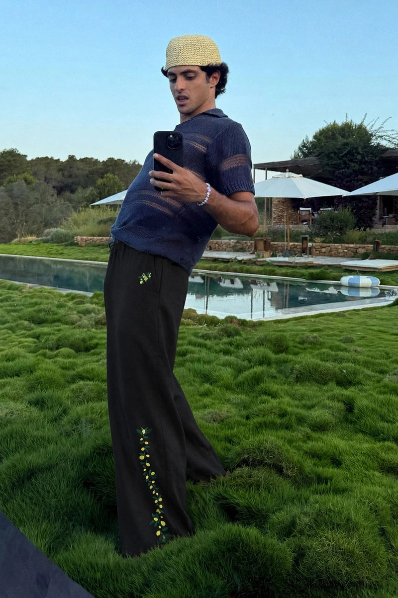 Kimchi Linen Pants Black