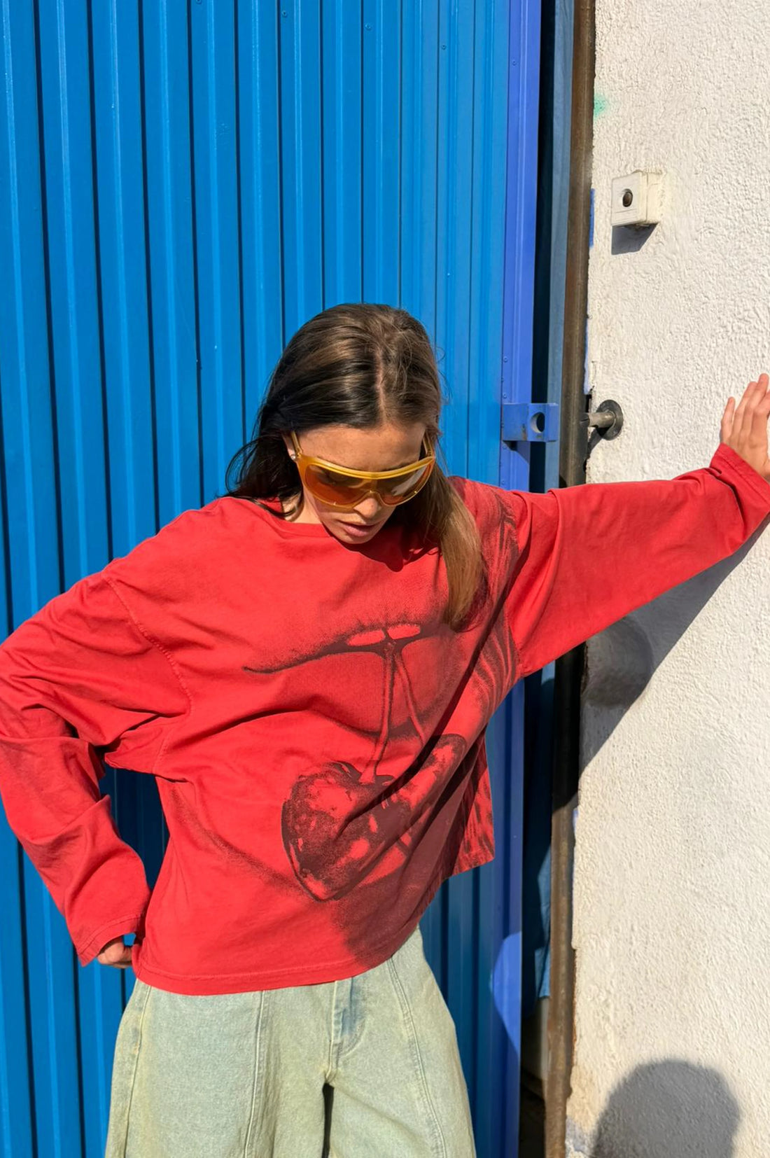 Kisses Long-Sleeve Tee Red
