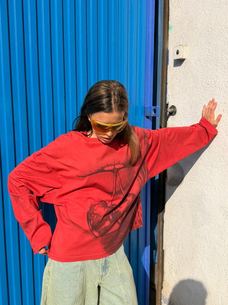 Kisses Long-Sleeve Tee Red