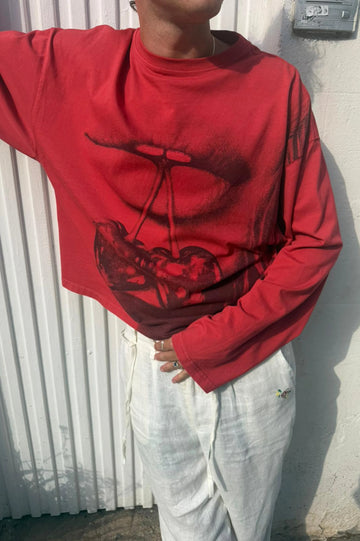 Kisses Long-Sleeve Tee Red