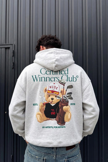 Winner Hoodie Grey Melange