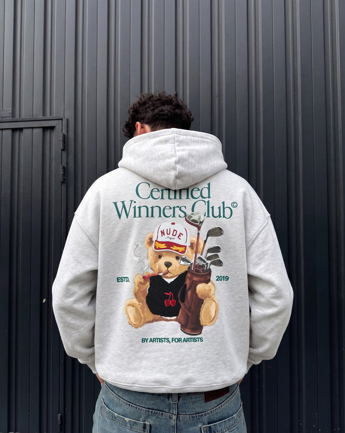 Winner Hoodie Grey Melange