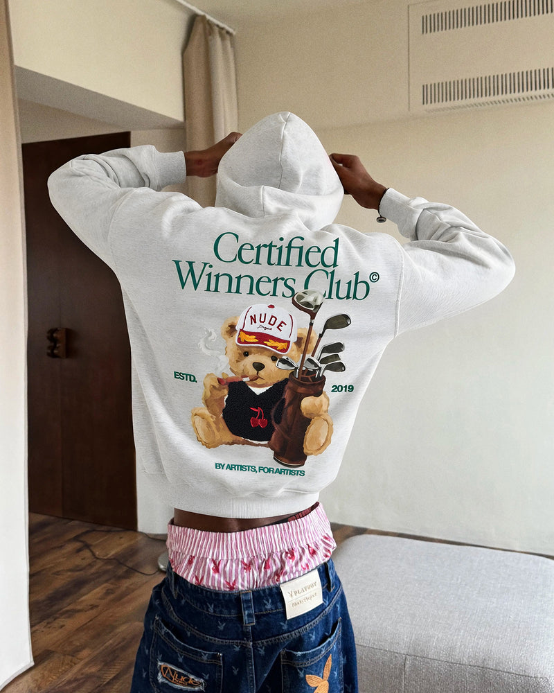 Winner Hoodie Grey Melange