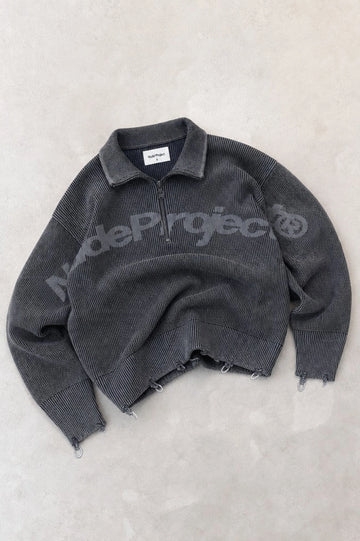 Beast Quarter-Zip Knit Ash