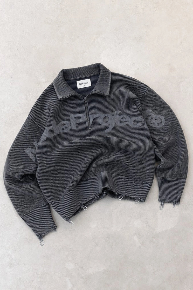 Beast Quarter-Zip Knit Ash