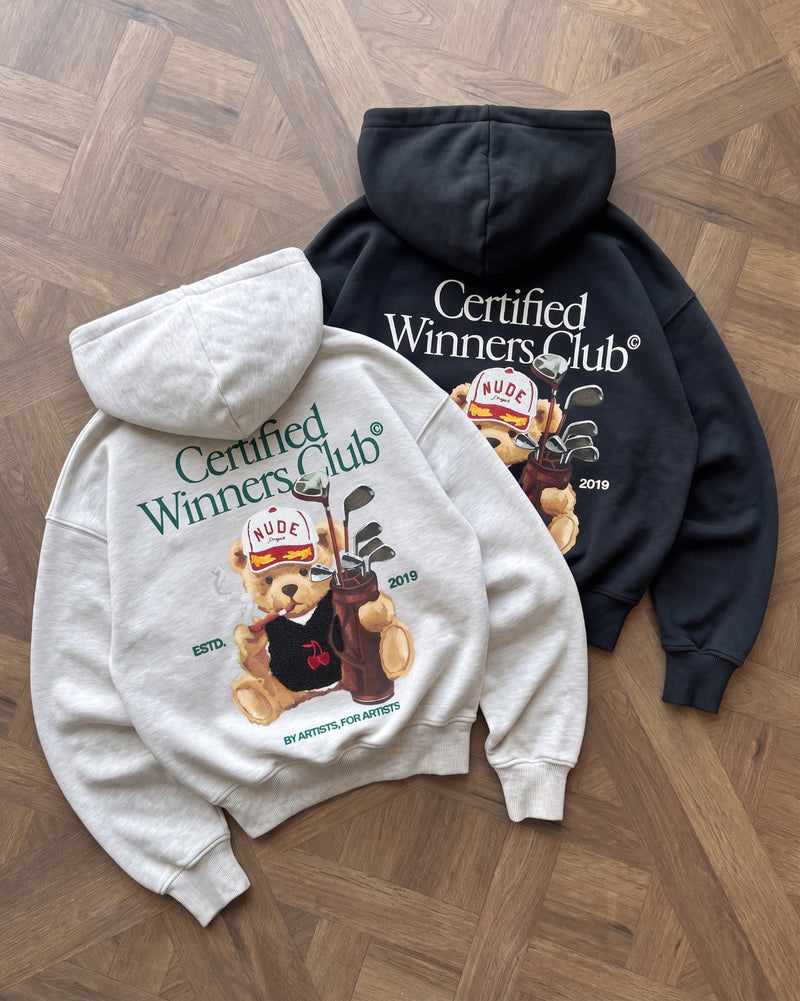 Winner Hoodie Grey Melange