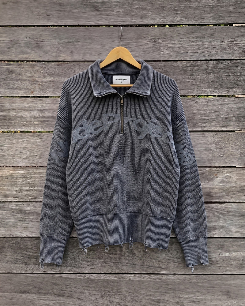 Beast Quarter-Zip Knit Ash