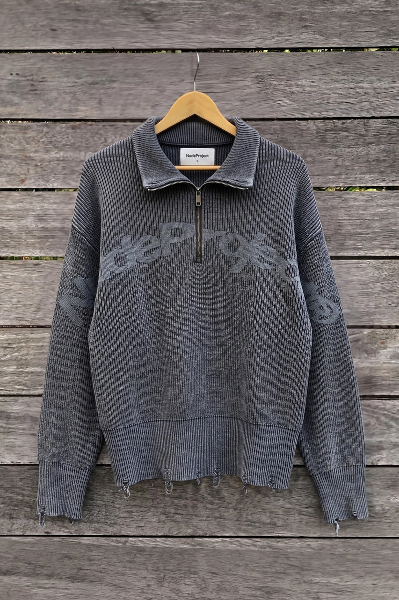 Beast Quarter-Zip Knit Ash