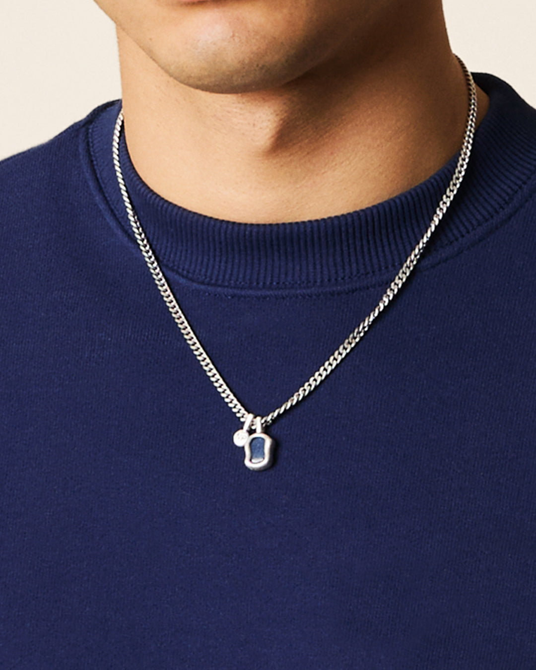 Blue Ocean Necklace Silver