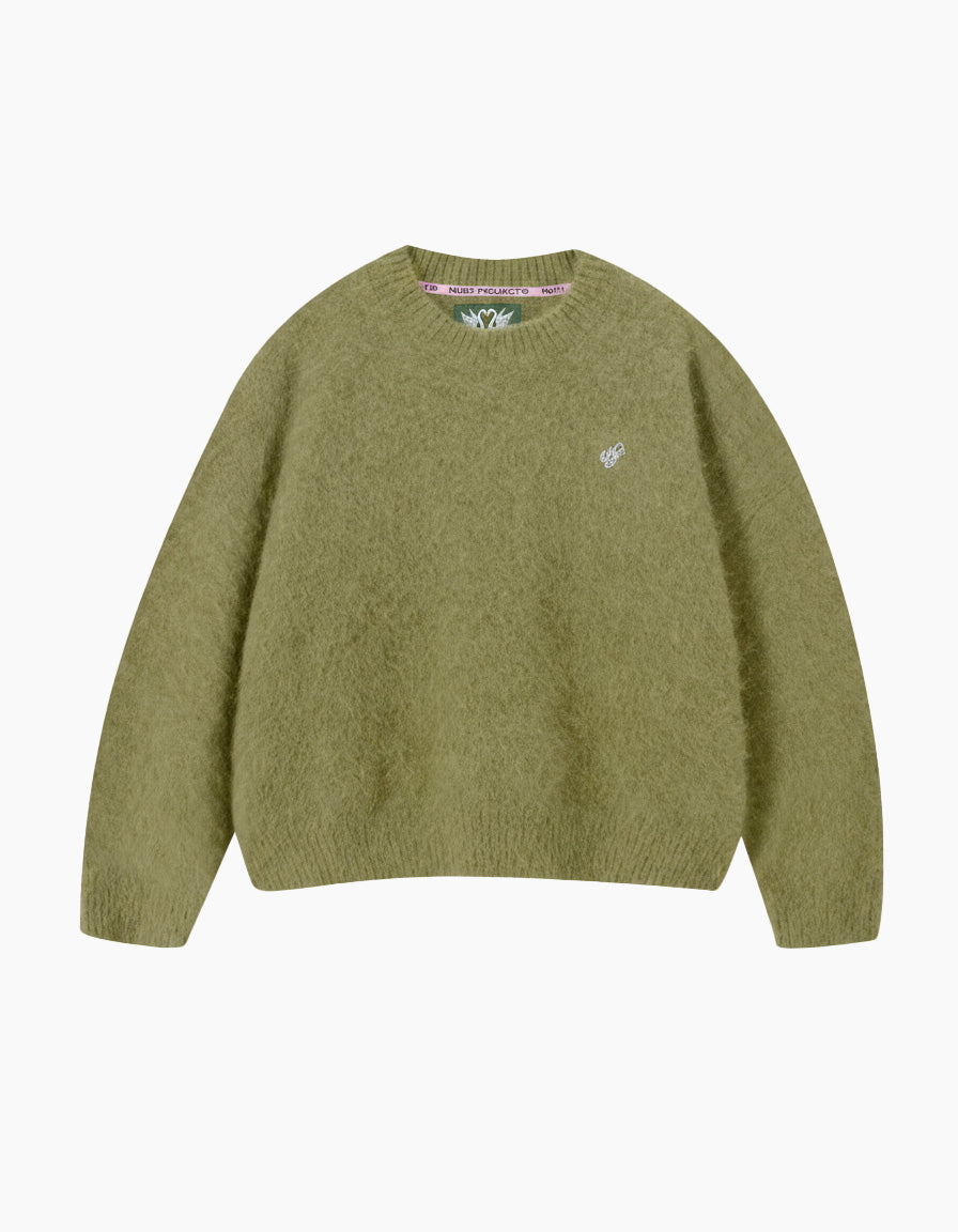 Alpaca Knit Sweater Green