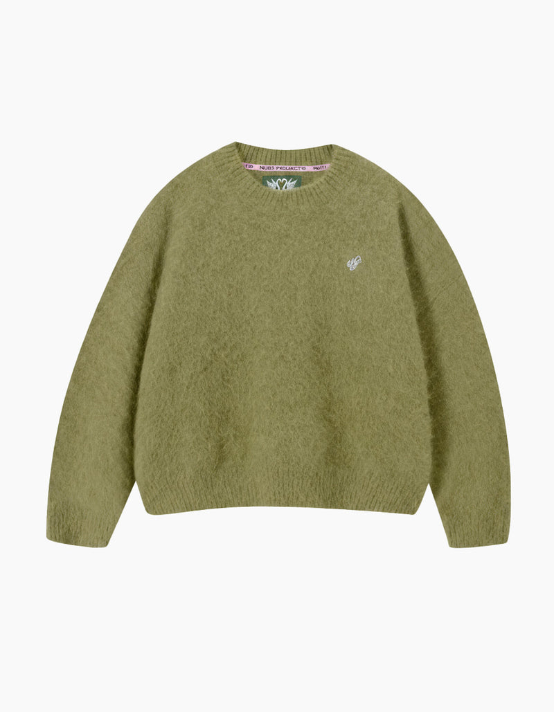 Alpaca Knit Sweater Green