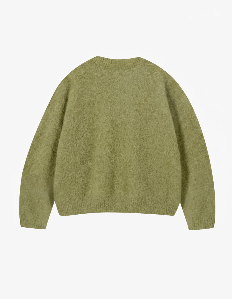 Alpaca Knit Sweater Green