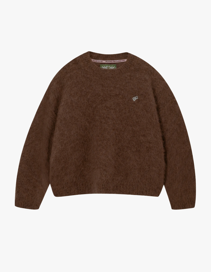 Alpaca Knit Sweater Brown