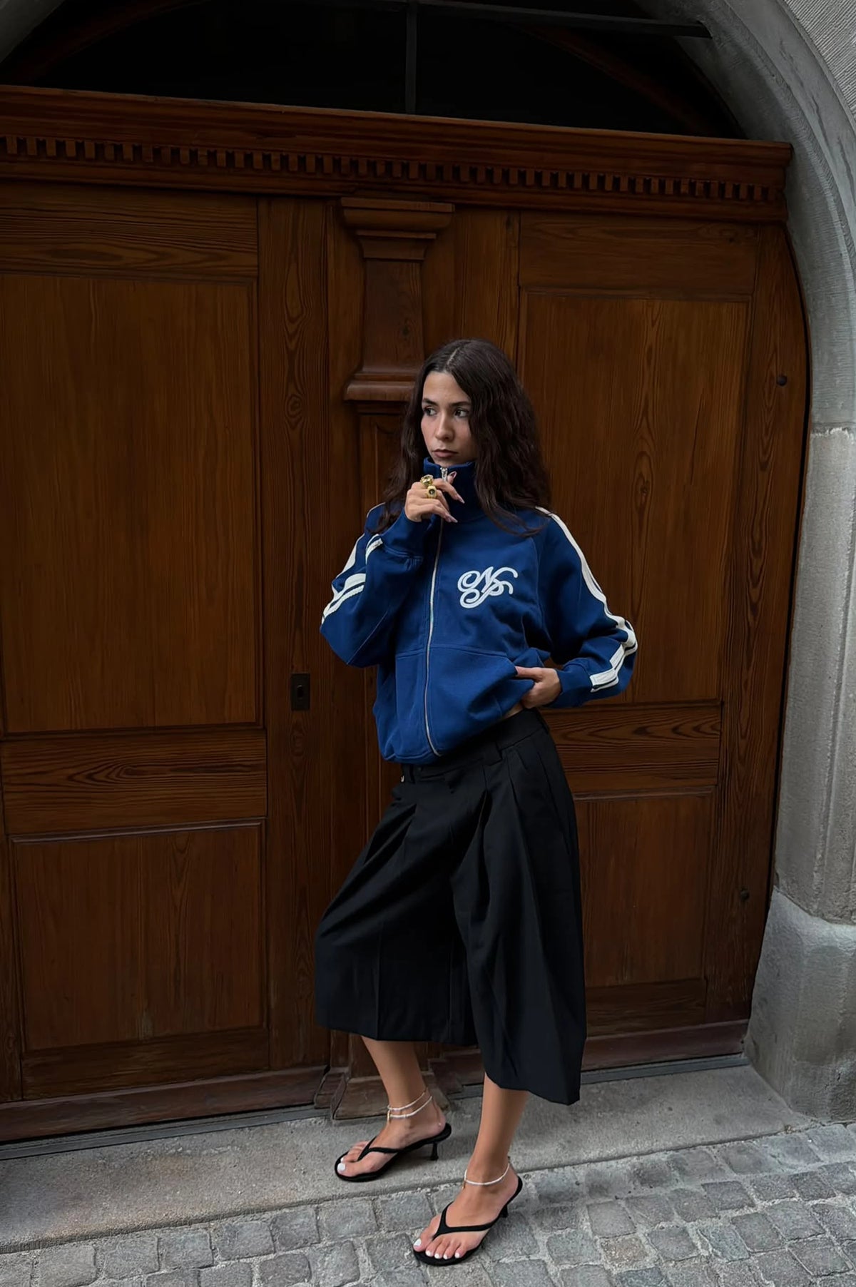 Ying-Yang Zip-Up Navy