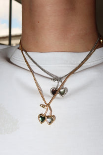 Hearts Necklace Gold