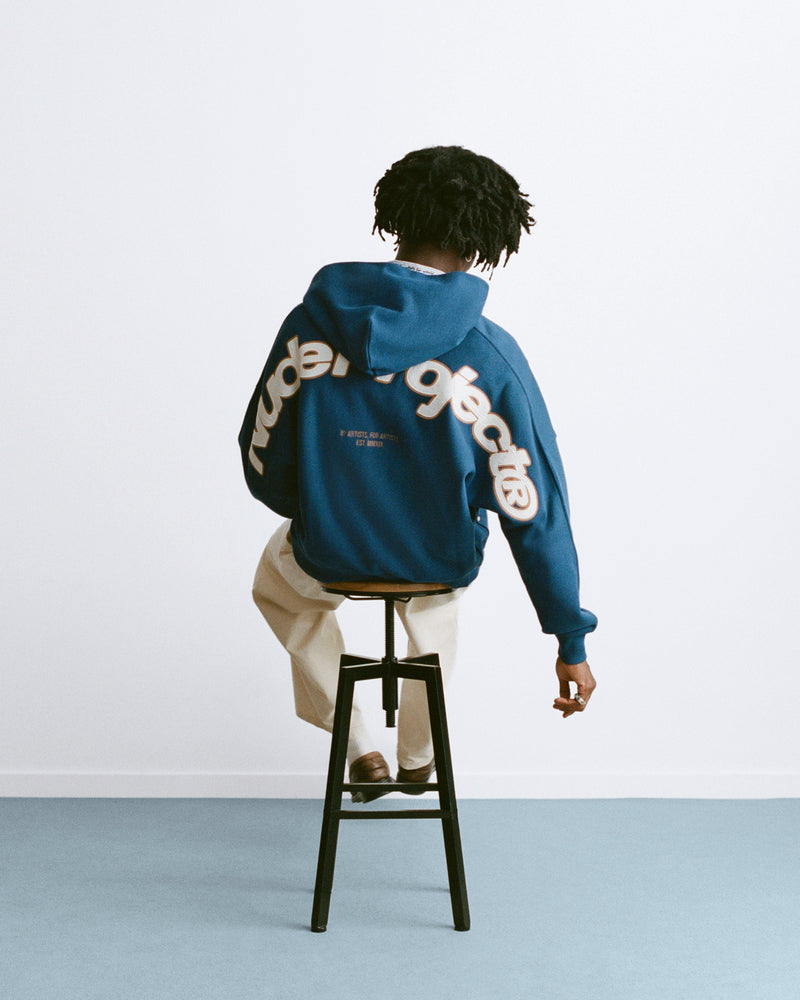 Beast Zip-up Hoodie Petrol Blue