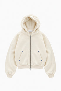 Beast Zip-Up Hoodie Marshmallow