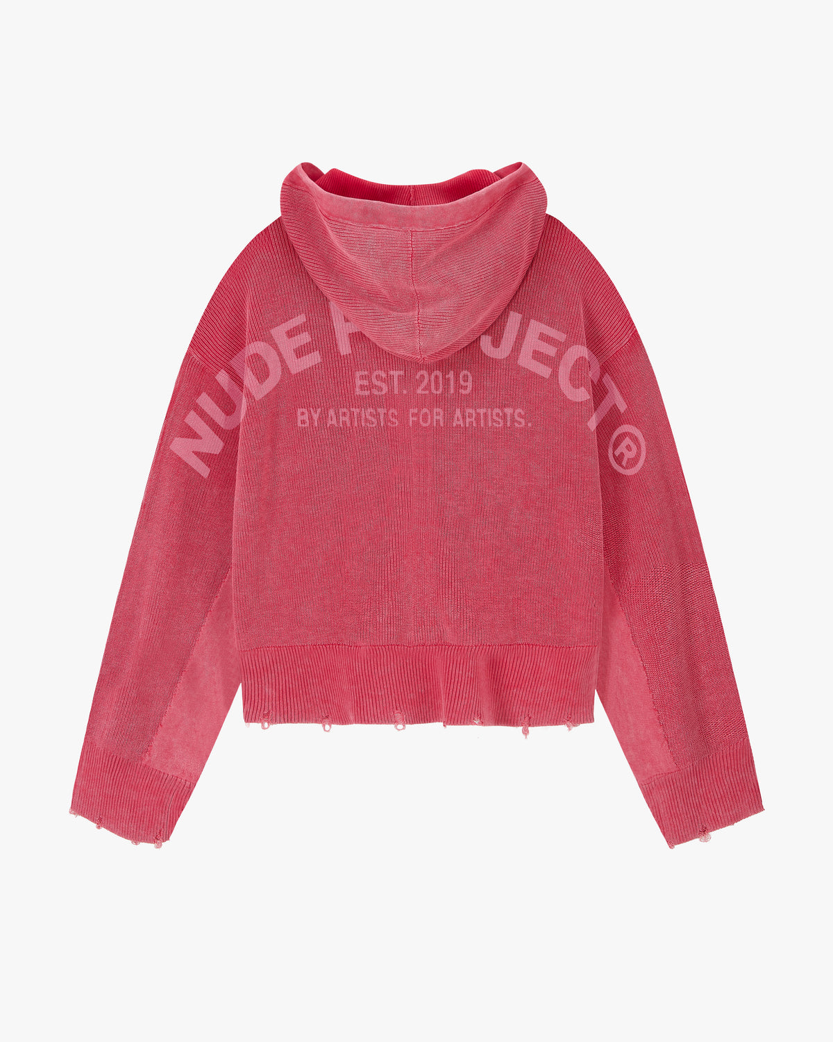 Perfect Cropped Zip-Up Hoodie Raspberry