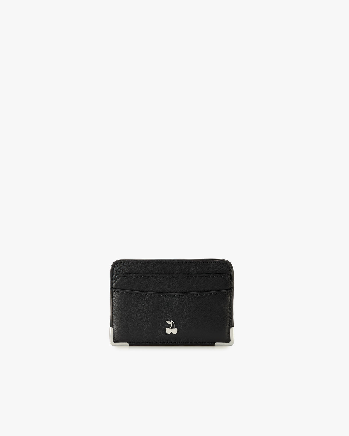 Rose Leather Cardholder Black