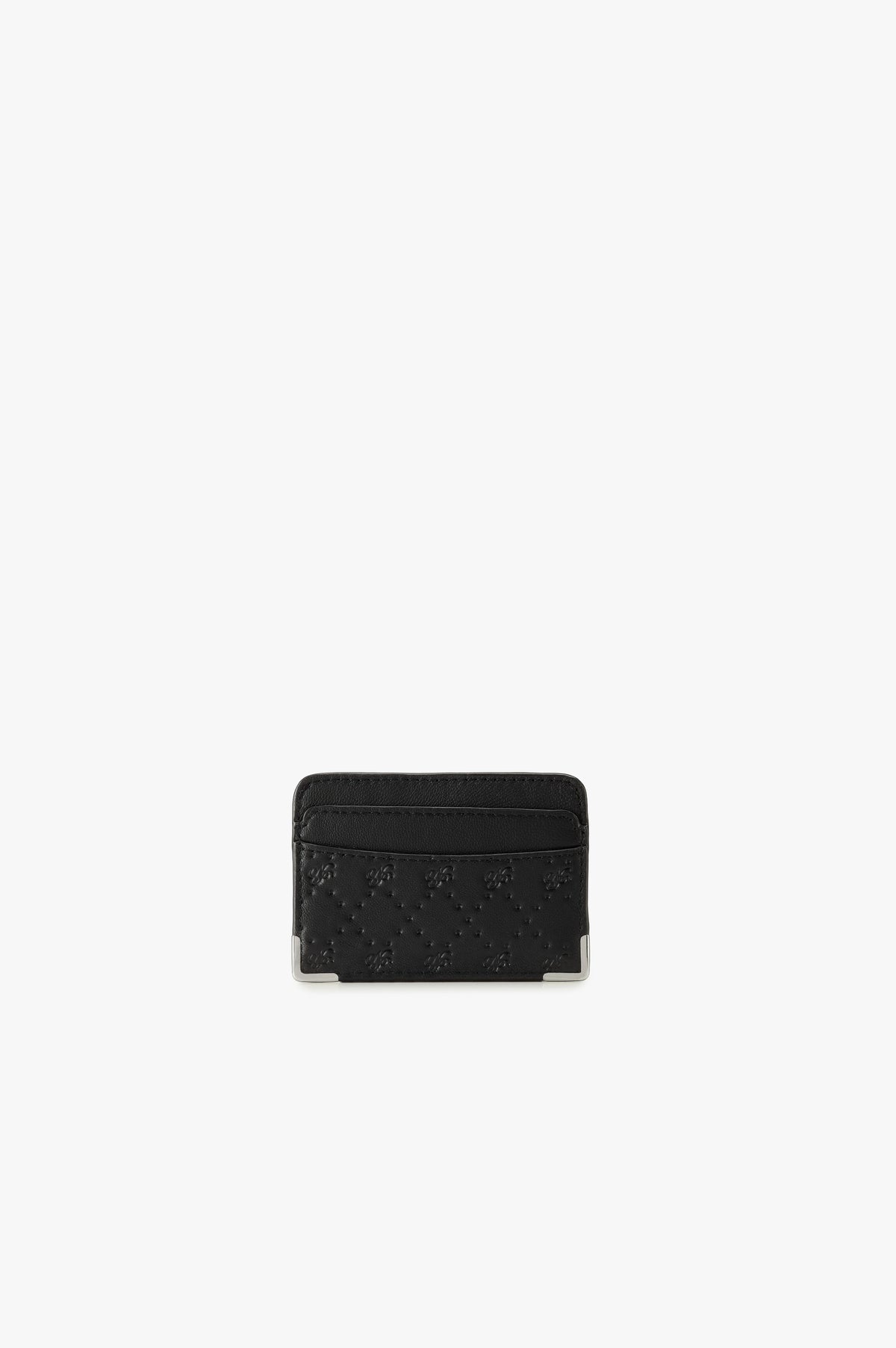 Rose Leather Cardholder Black