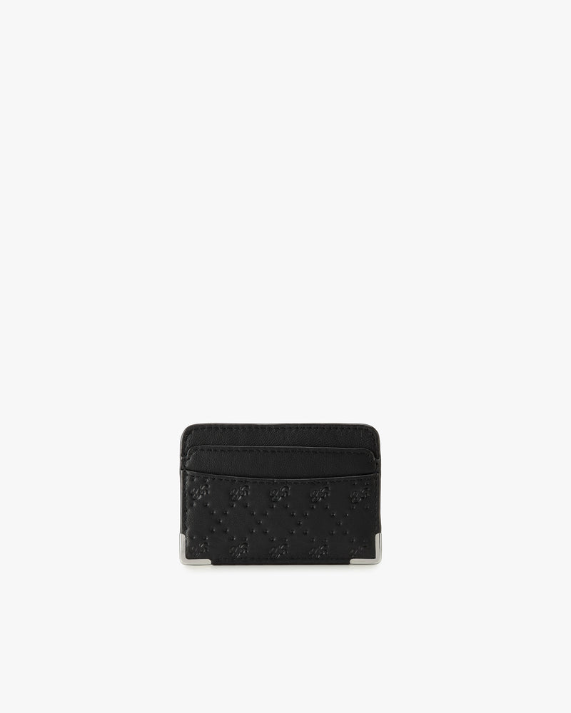 Rose Leather Cardholder Black