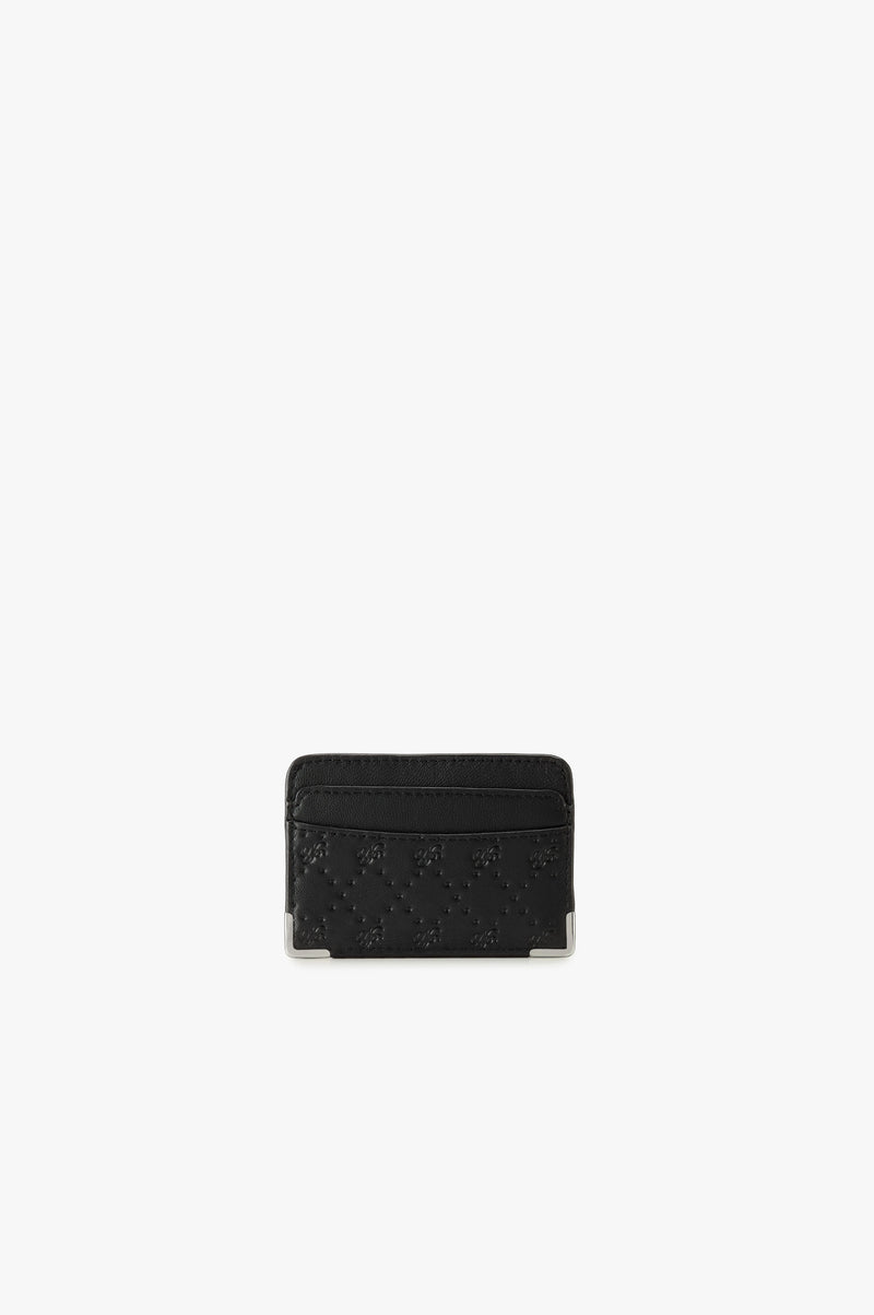 Rose Leather Cardholder Black