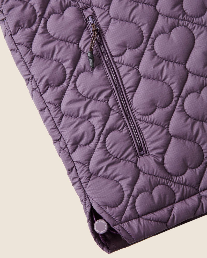 HEART QUILTED POLO PURPLE