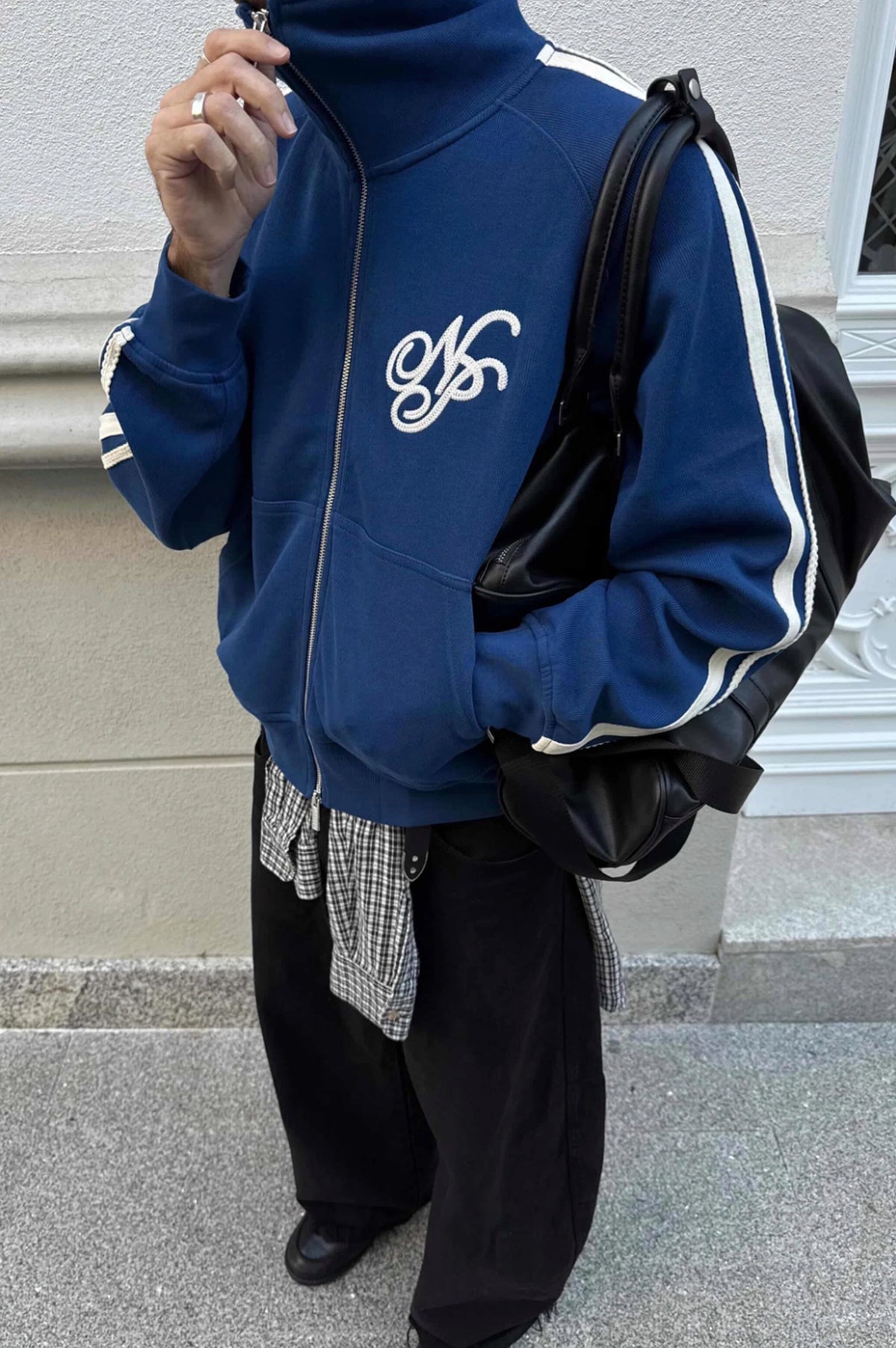 Ying-Yang Zip-Up Navy
