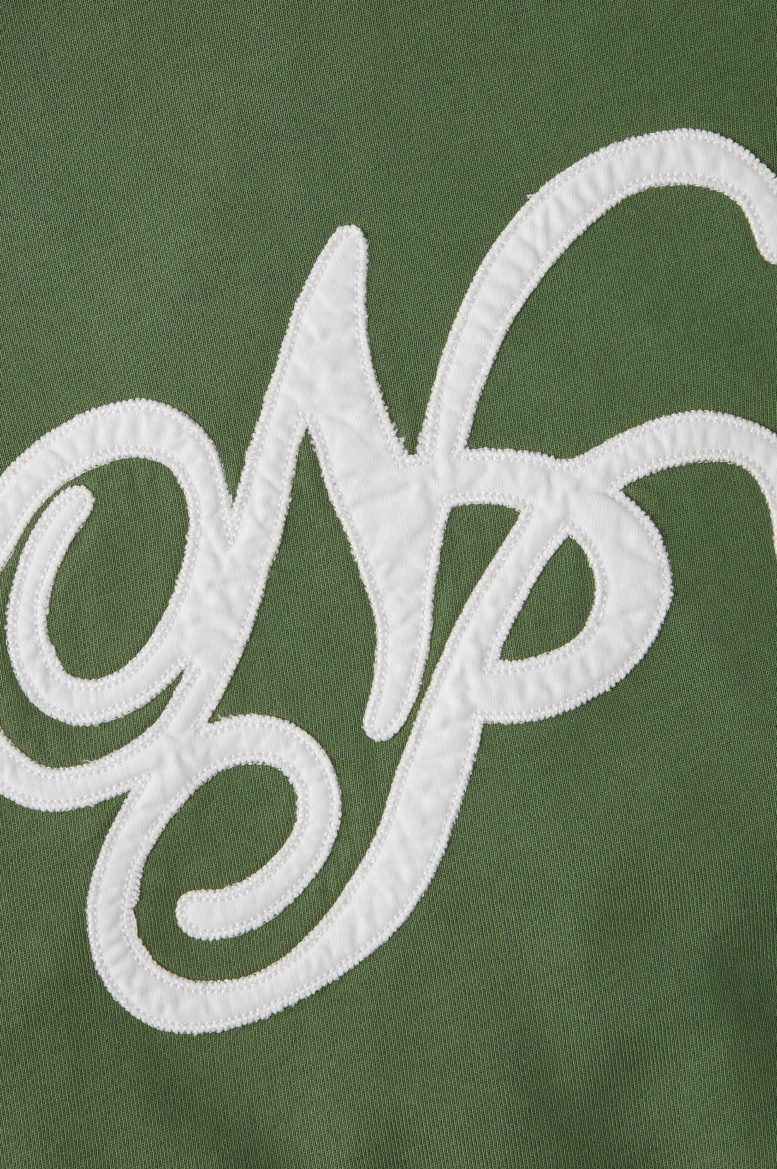 Script Zip-Up Hoodie Green
