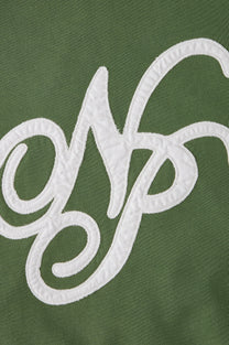 Script Zip-Up Hoodie Green