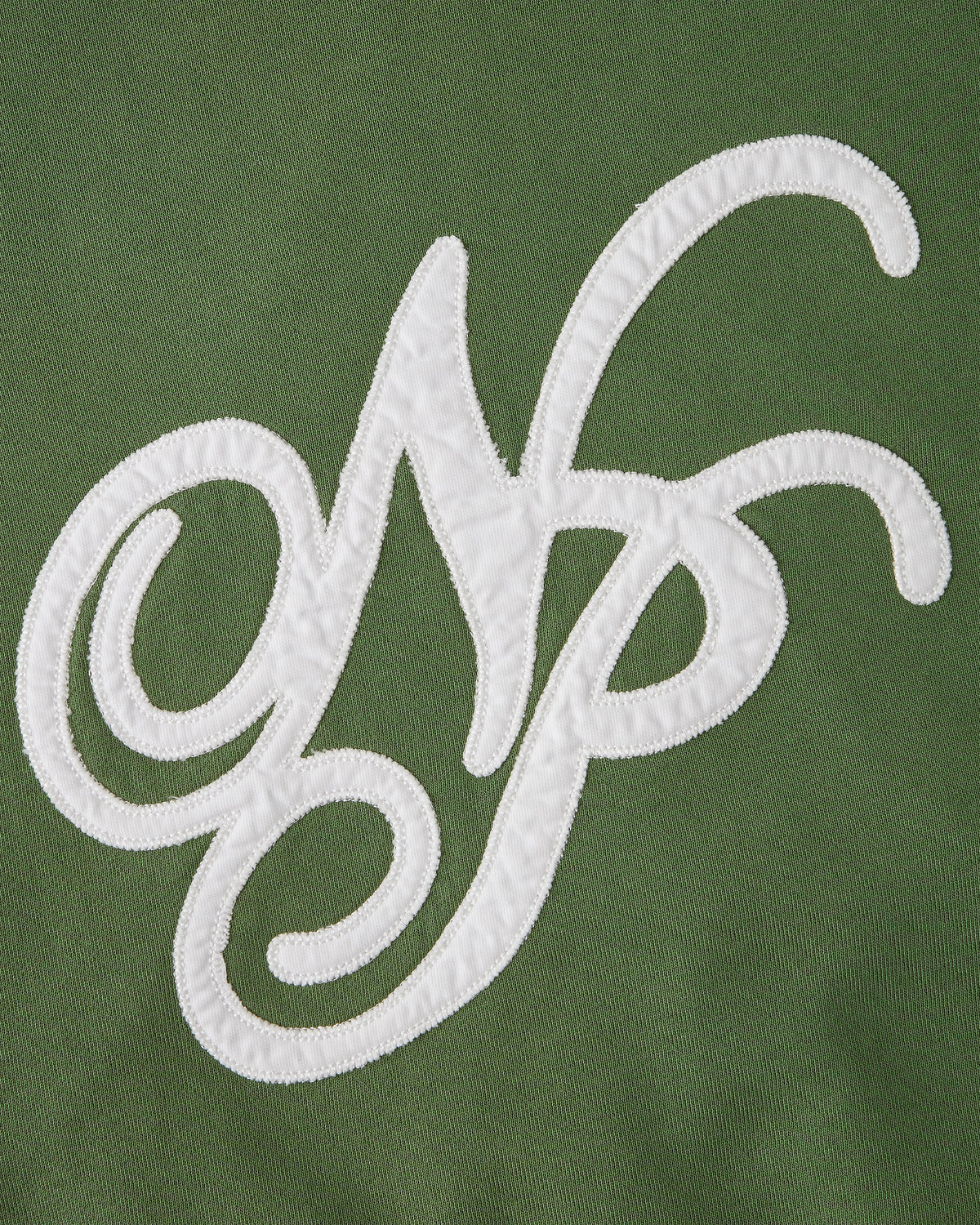 Script Zip-Up Hoodie Green