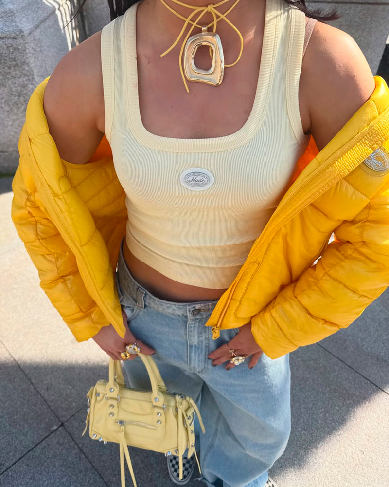 Sophisticated Pleasure Tank Top Soft Yellow