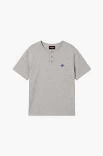 Henley Neck Tee White/Grey 2xPack