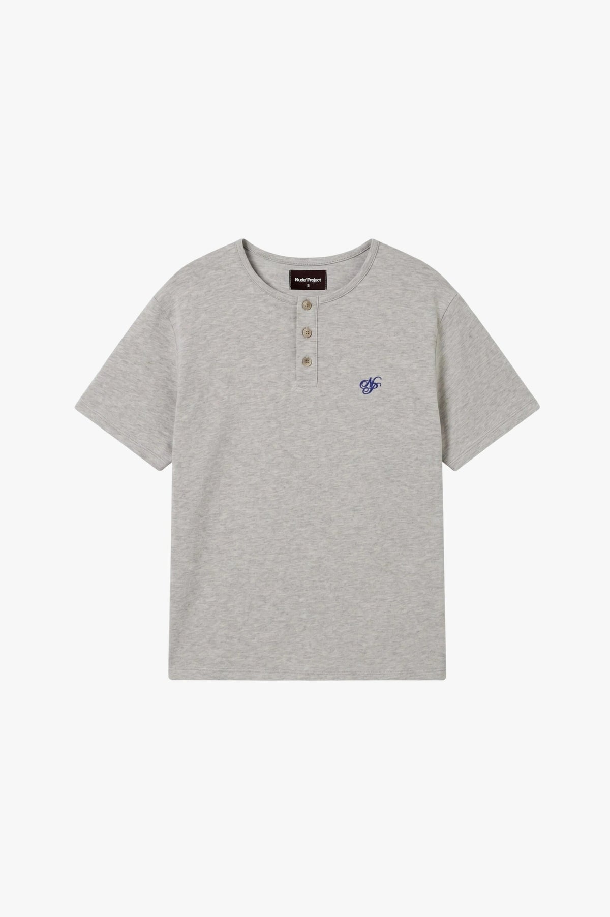 Henley Neck Tee White/Grey 2xPack