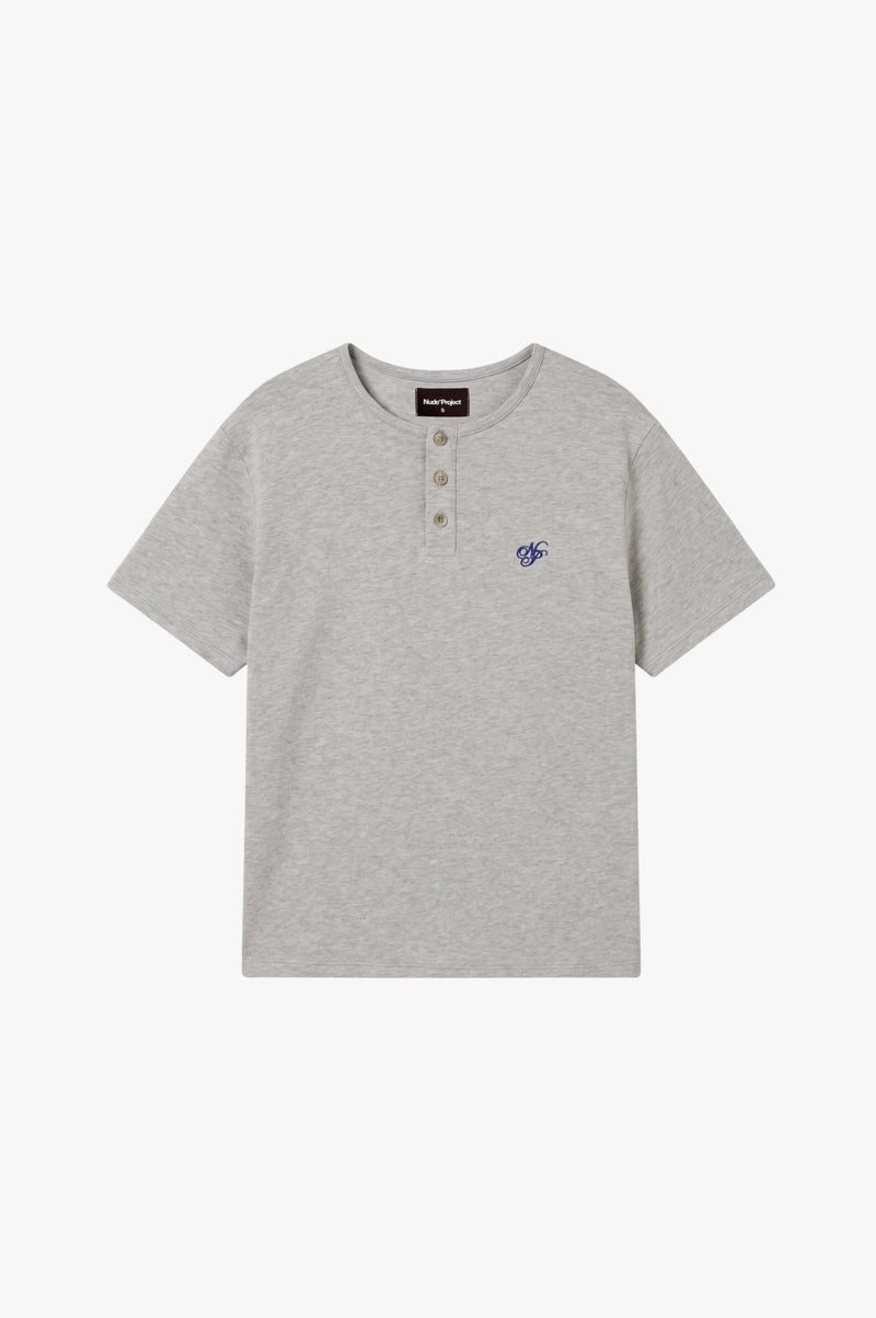 Henley Neck Tee White/Grey 2xPack