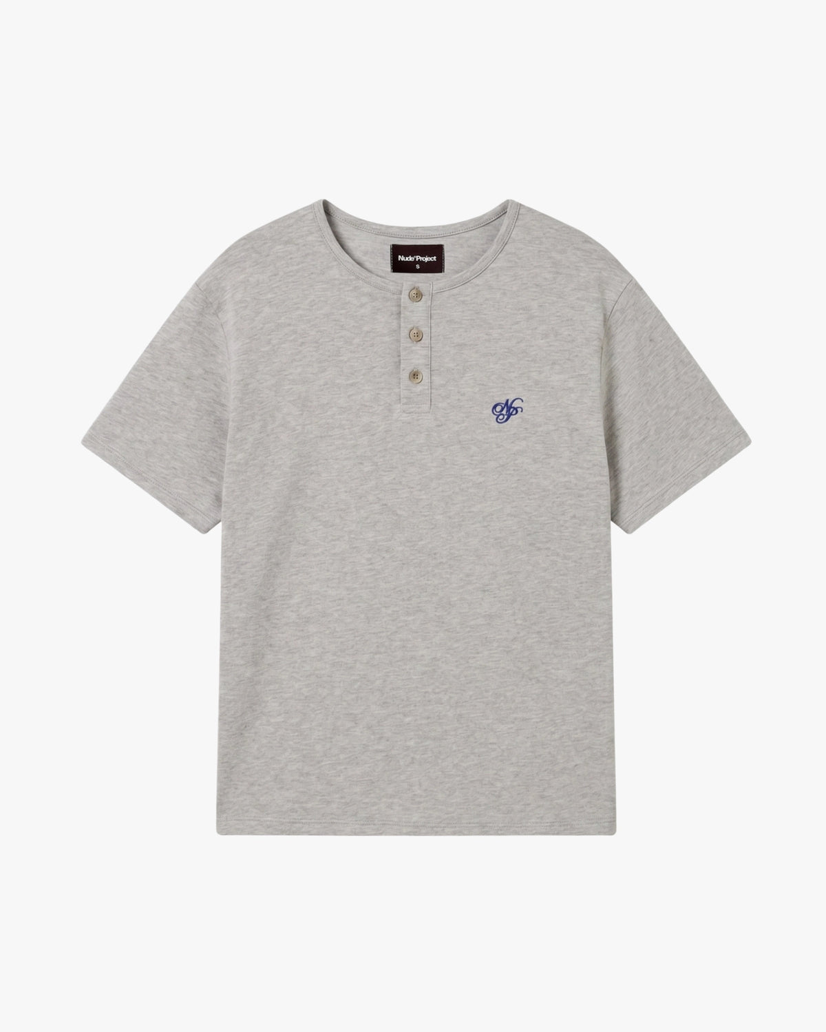 Henley Neck Tee White/Grey 2xPack