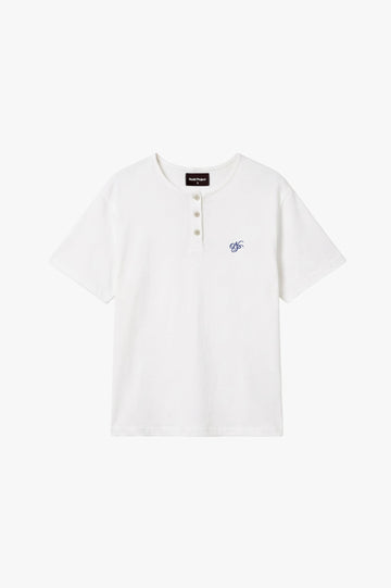 Henley Neck Tee White/Grey 2xPack