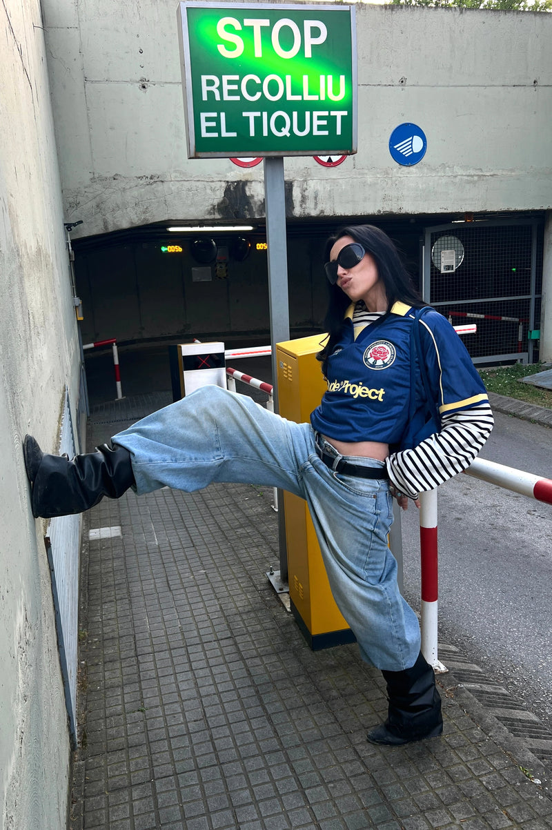 Basic Football Tee Navy